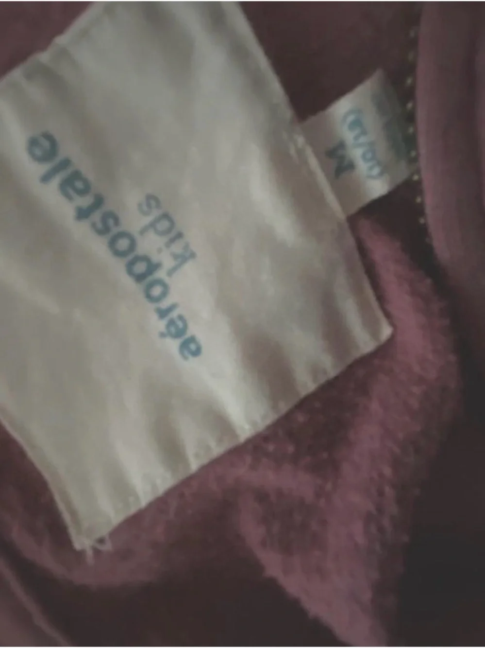 Aeropostale Girls' Dusty Rose Zip-Up Hoodie Jacket